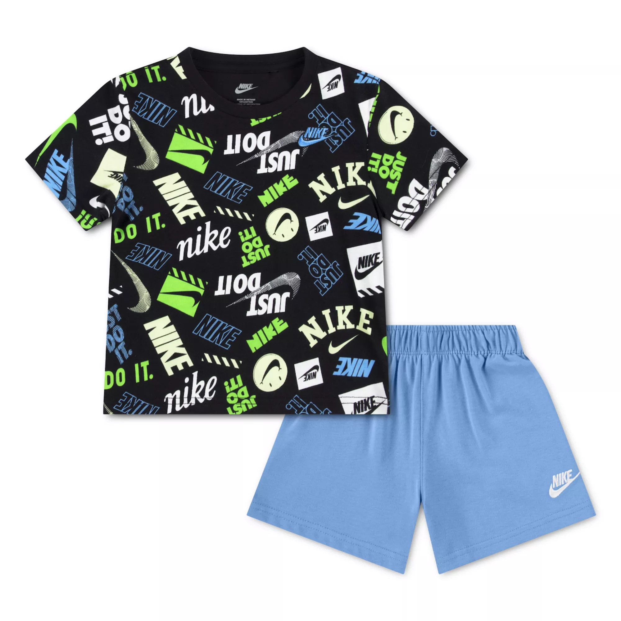 Baby & Toddler Boys Nike Printed Logo Jersey Short Sleeve T-shirt & Shorts 2-Piece Set | Kohl's