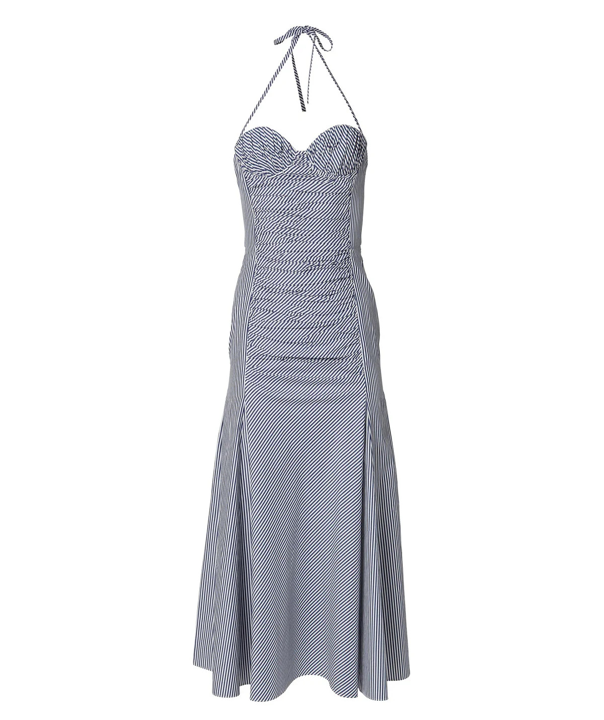 Halter Strap Bustier Striped Dress | Over The Moon