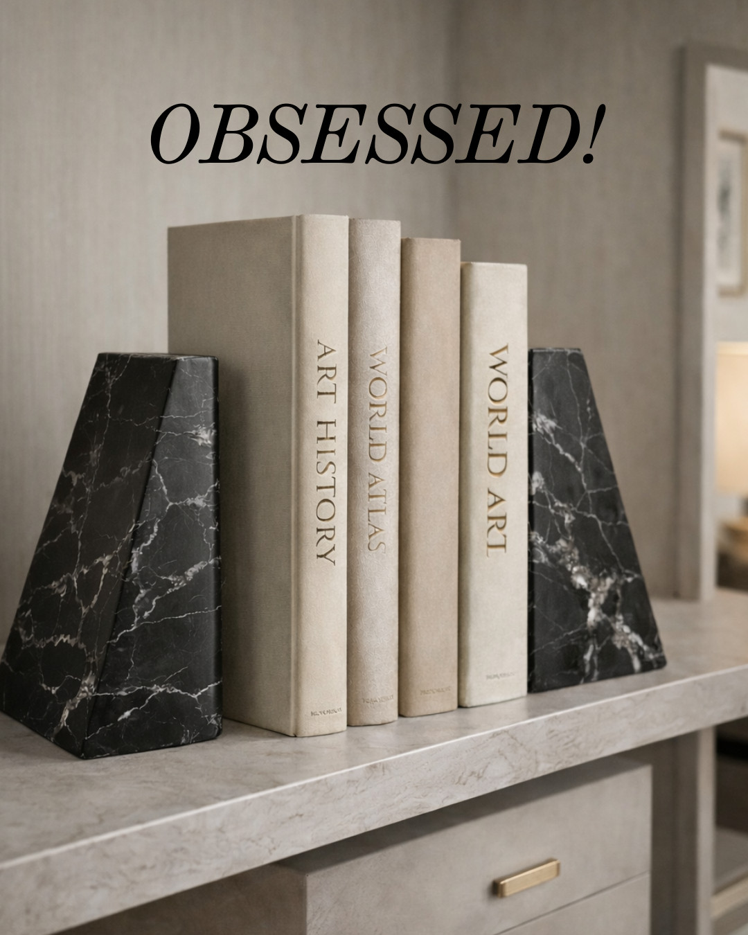 Obsessed — MARBLE BOOKENDS! These BLACK MARBLE BOOKENDS instantly make any shelf look styled and expensive. The contrast against neutral coffee table books gives that HIGH-END, DESIGNER touch without trying too hard. Such an easy way to elevate built-ins, consoles, or office shelving.

#Amazon #TheHillaryStyle #AmazonHome #MarbleDecor #DesignerLookForLess #LuxuryForLess #NeutralHome #ShelfStyling #ModernClassic #ElevatedLiving 

 #LTKU #LTKOver40 #LTKHome