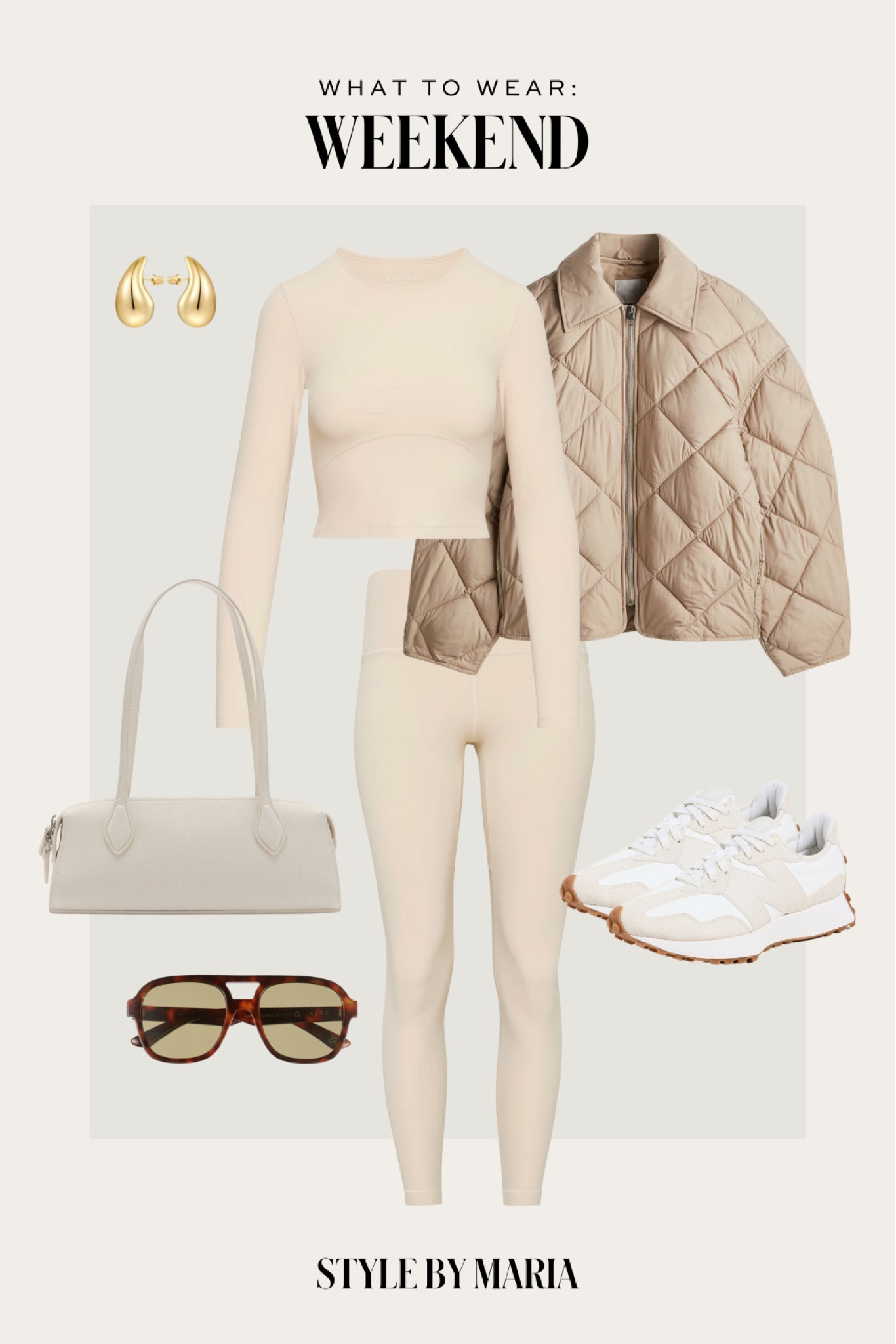 Cozy winter outfit
Aritzia workout set
H&M quilted jacket
New balance 327 sneakers
Mango top handle bag 

#LTKActive #LTKFitness #LTKFindsUnder100