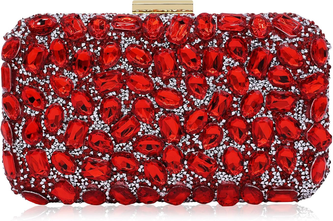 Milisente Clutch Purses For Women Crystal Clutches Evening Bags Gemstone Clutch Purse For Wedding... | Amazon (US)