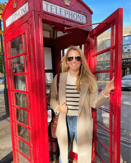 What I wore in England — this J.crew sweater coat is on major sale for Black Friday! I sized down one and paired with a cropped black & white striped sweater & straight leg blue jeans. Got my normal size in those

Suede leather crossbody bag is also on sale

Casual holiday outfit idea

#LTKstyletip #LTKSeasonal #LTKCyberWeek