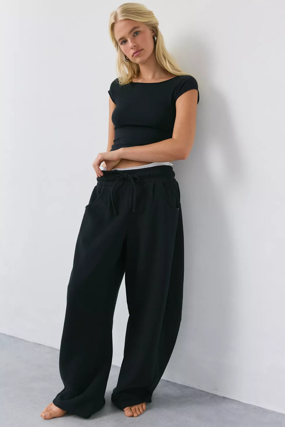 Out From Under Essential Barrel Leg Full Length Sweatpant | Urban Outfitters (US and RoW)