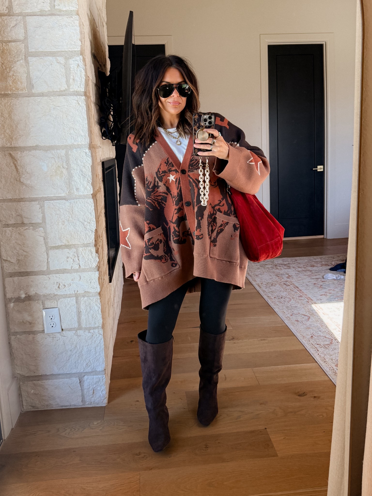 My favorite splurge brand!
Dressed in La La cardigans are collectors! I love love them!  I get the L/XL
Best comfort leggings with no front seam: large
Walmart boots. 


#LTKFindsUnder100 #LTKMidsize #LTKStyleTip