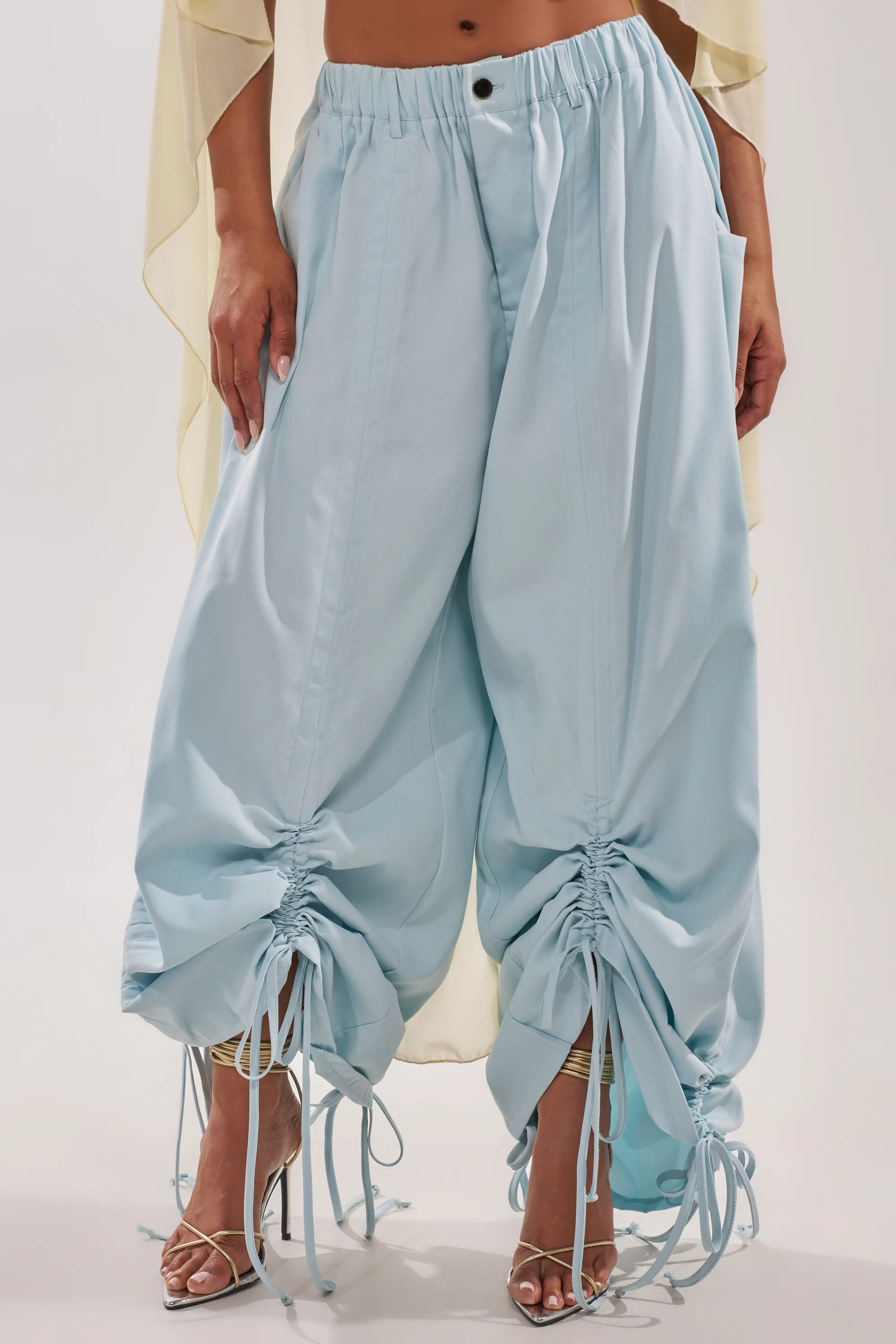 DRAMA RUCHED JOGGER IN BLUE | AKIRA