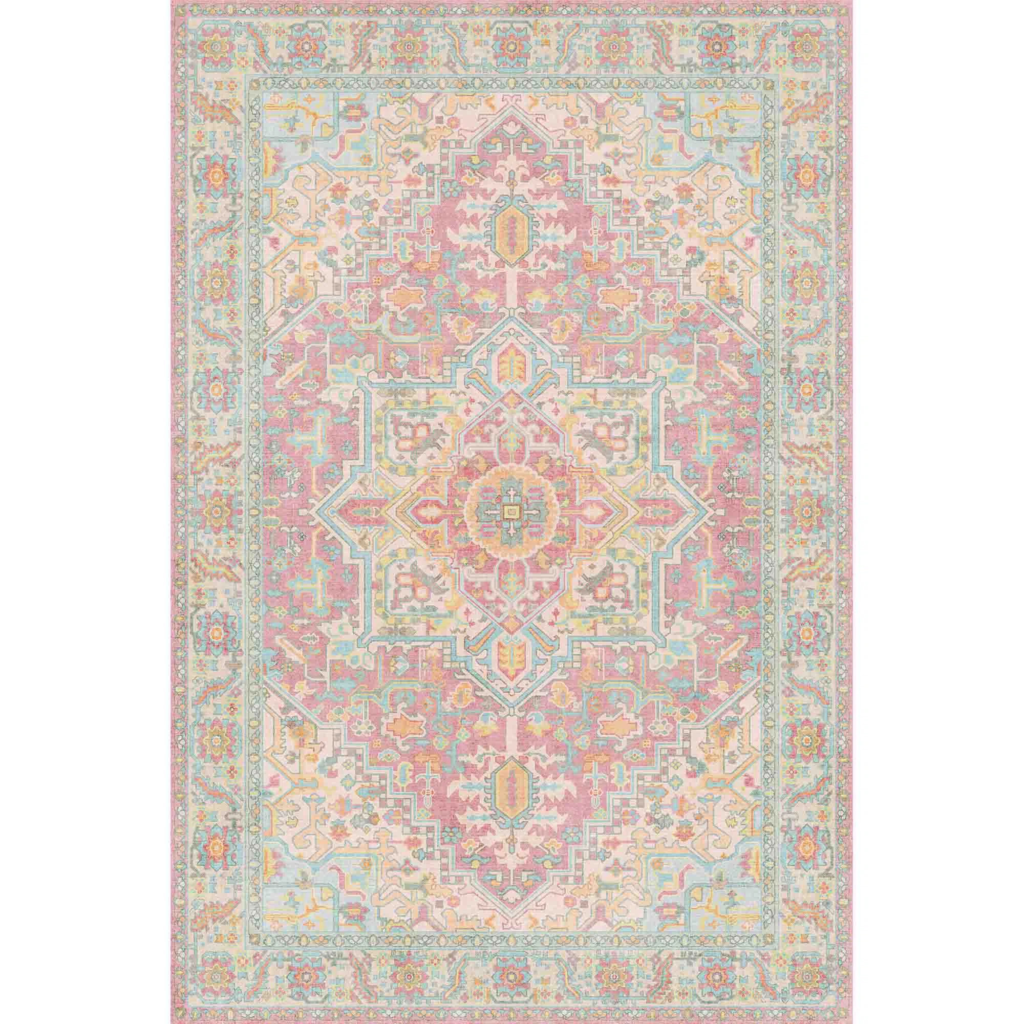 Vintage Area Rug Washable Non Slip Bohemian Moroccan Living Room Carpet | Wayfair | Wayfair North America