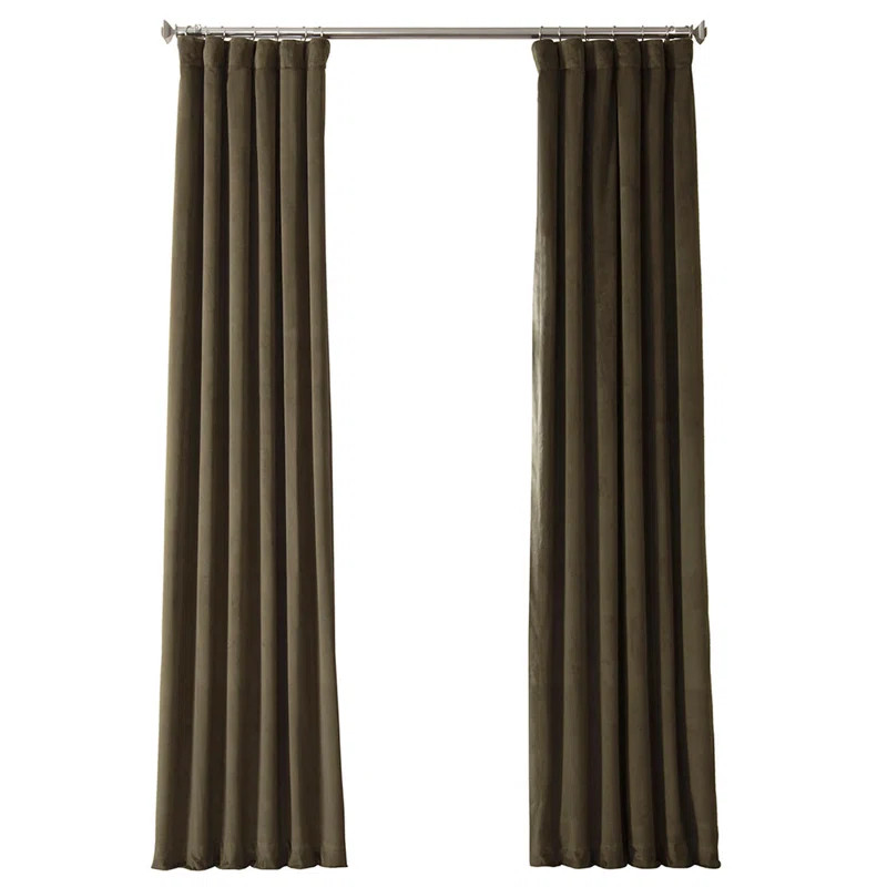 Albert Velvet Solid Blackout Thermal Rod Pocket Single Curtain Panel | Wayfair North America