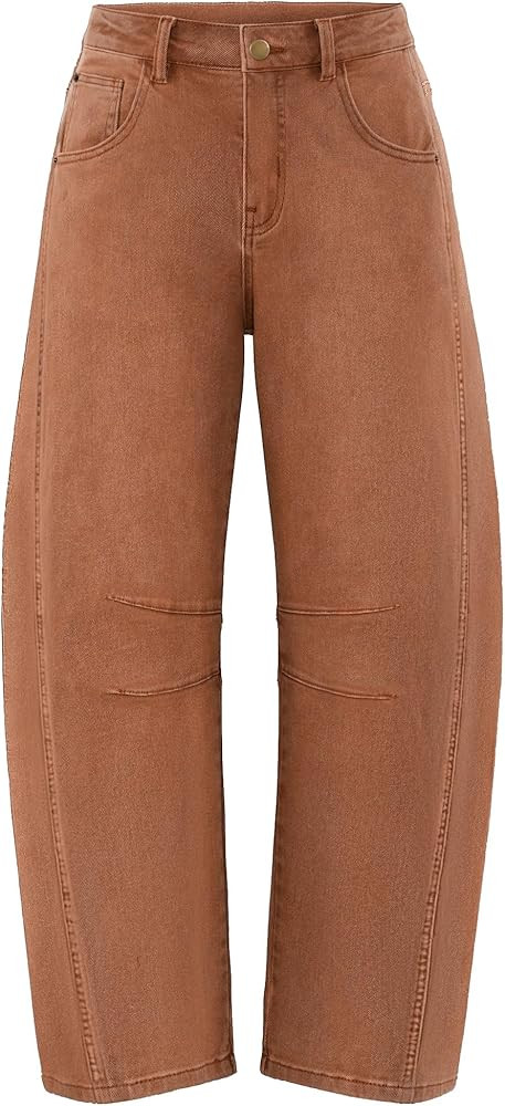 ZISICA Womens Barrel Jeans for Women Trendy 2026 High Waisted Wide Leg Stretchy Baggy Ankle Denim... | Amazon (US)