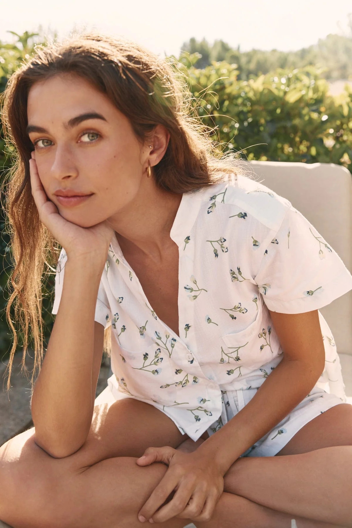 Maggie Pajama Set - Lyocell Linen - Bluebell | Piyama US