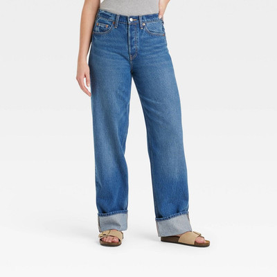 Women's Mid-Rise 90's Baggy Two Tone Jeans - Universal Thread  | eBay | eBay US