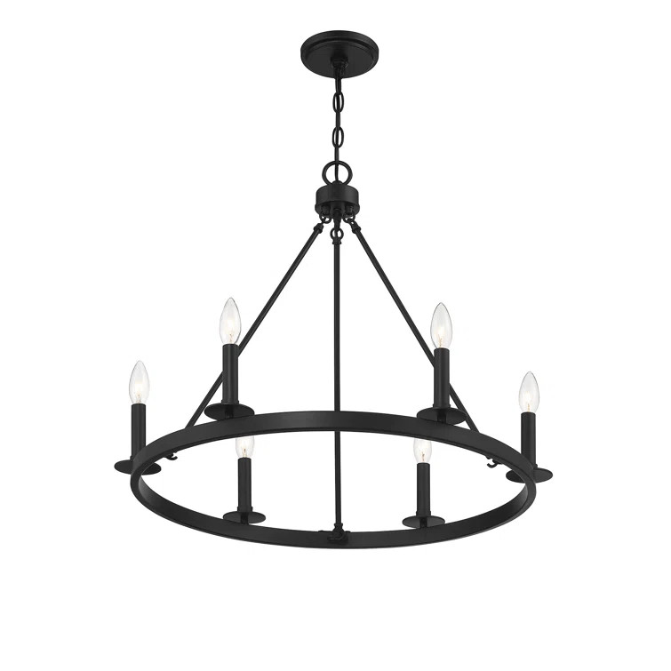Lowrie Dimmable Wagon Wheel Chandelier | Wayfair North America
