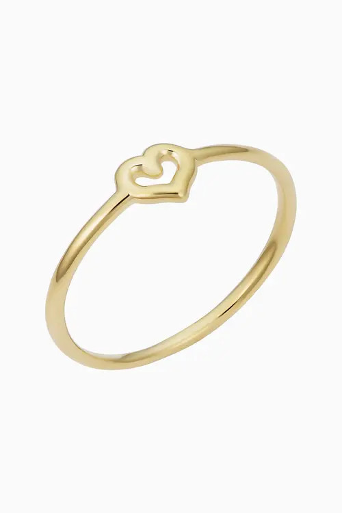 Oradina 14K Yellow Gold Heart of Gold Ring at Nordstrom, Size 5 | Nordstrom