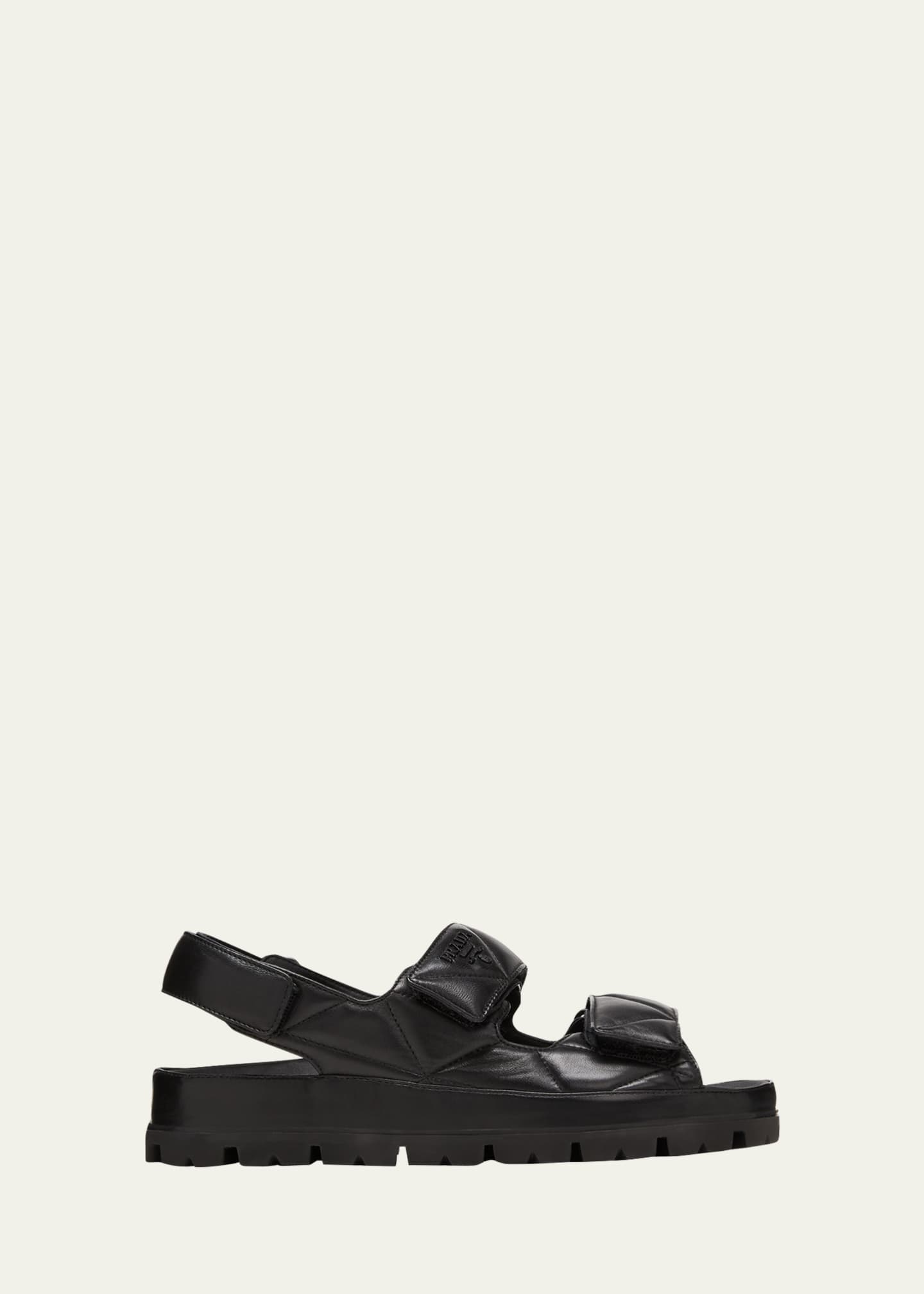 Quilted Leather Slingback Sporty Sandals | Bergdorf Goodman
