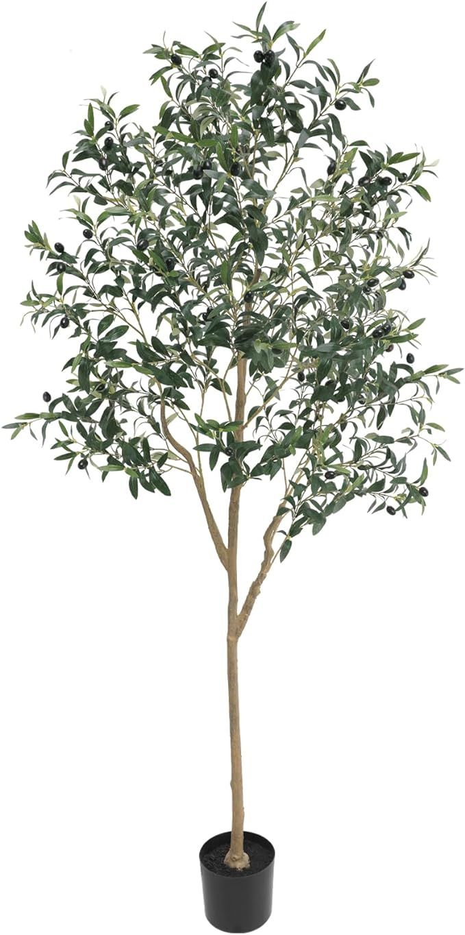 6FT Artificial Olive Tree (72") Tall, Faux Olive Tree Plants with Olive Branches and Fruits, Fake... | Amazon (US)