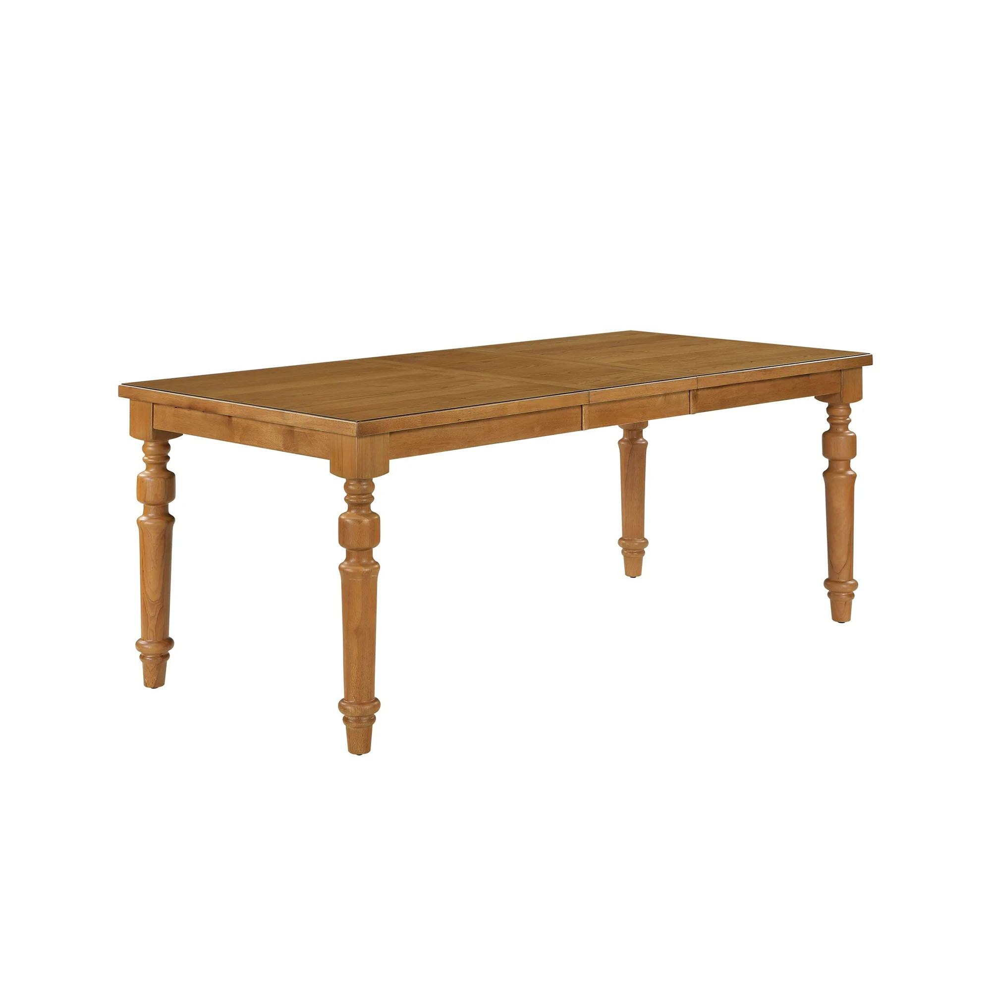 My Texas House Perry Extendable Dining Table in Warm Brown Finish - Walmart.com | Walmart (US)