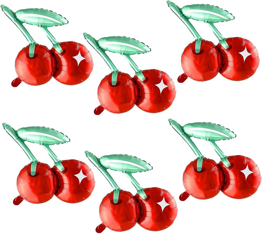 6Pcs Cherry Balloons,20 Inch Cherry Fruit Balloons For Fruit Cherry Theme Birthday Wedding Baby S... | Amazon (CA)