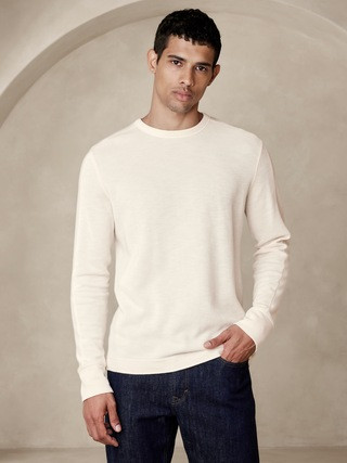 Double-Knit Crew-Neck T-Shirt | Banana Republic (US)