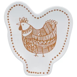 Red Shed 5.12 in. Nordic Chicken Spoon Rest, White/Orange | Tractor Supply