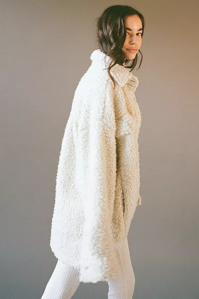 UO Palmer Sherpa Shirt Jacket | Urban Outfitters (US and RoW)