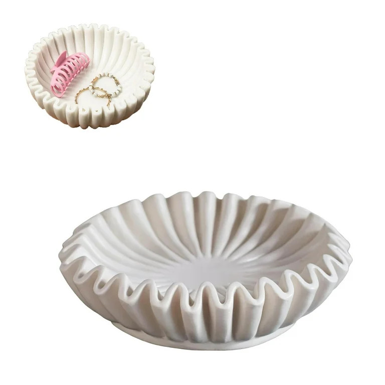 CELNNCOE Marble Bowl Fruit Bowl, Large Decorative Bowl for Home Decor -,Stone Bowl Decorative Bow... | Walmart (US)