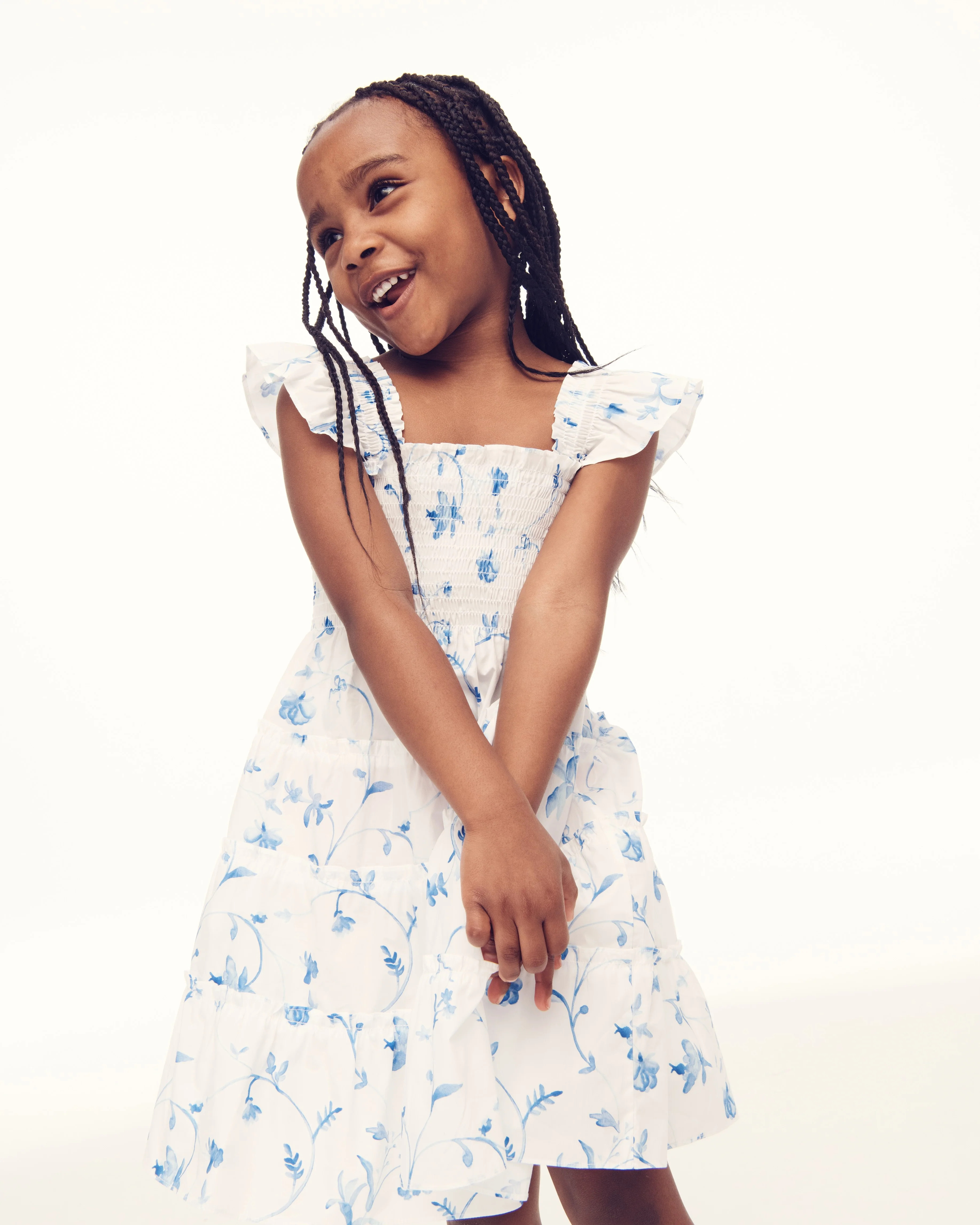 The Tiny Ellie Nap Dress - Blue Botanical | Hill House Home US