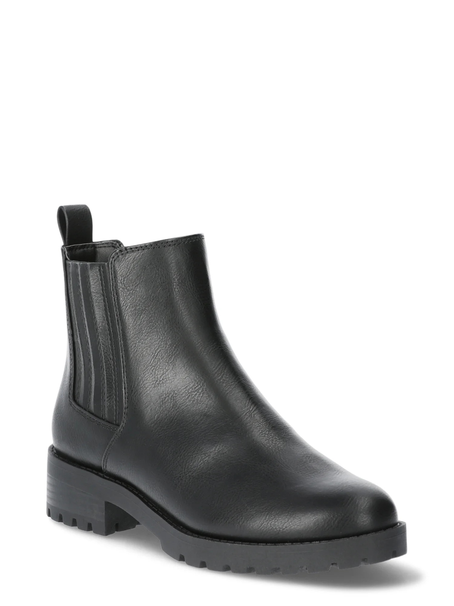 Time and Tru Women's Lug Chelsea Boots, Wide Width Available - Walmart.com | Walmart (US)