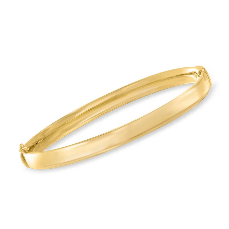 6mm 18kt Gold Over Sterling Bangle Bracelet | Ross-Simons