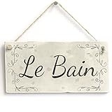 Le Bain French Country Shabby Chic Style Bathroom Sign/Plaque | Amazon (US)