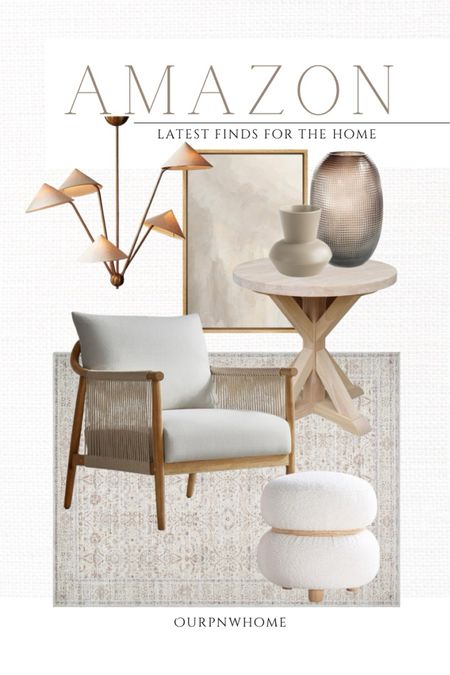 Neutral home finds for spring at Amazon!

Area rug, modern lighting fixture, modern chandelier, abstract wall art, geometric wall art, neutral wall art, accent chair, living room furniture, vases, Amazon home, wood end table, ottoman, footstool, footrest

#LTKstyletip #LTKhome #LTKSeasonal