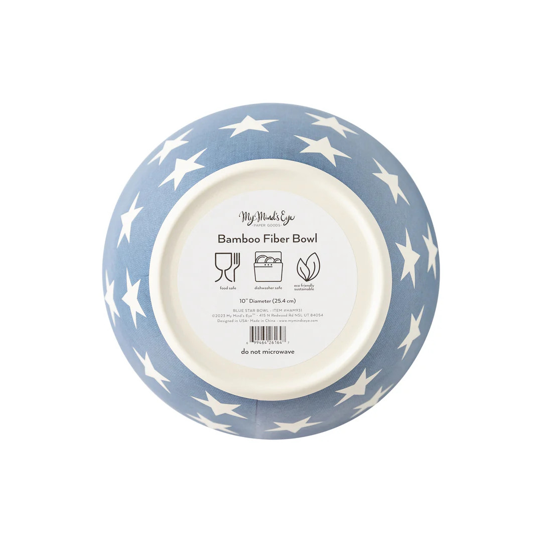 Blue Star Reusable Bamboo Bowl | My Mind's Eye