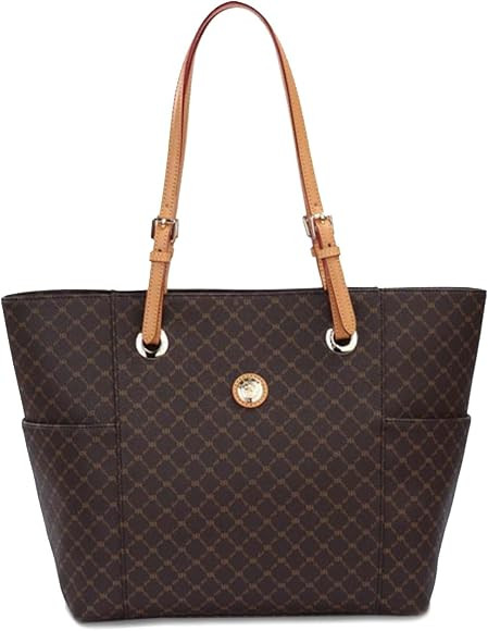 Rioni Signature Large Saddle Tote Bag, Brown | Amazon (US)