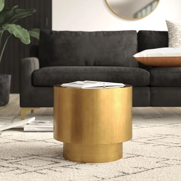 Eley Iron Drum End Table | Wayfair Professional