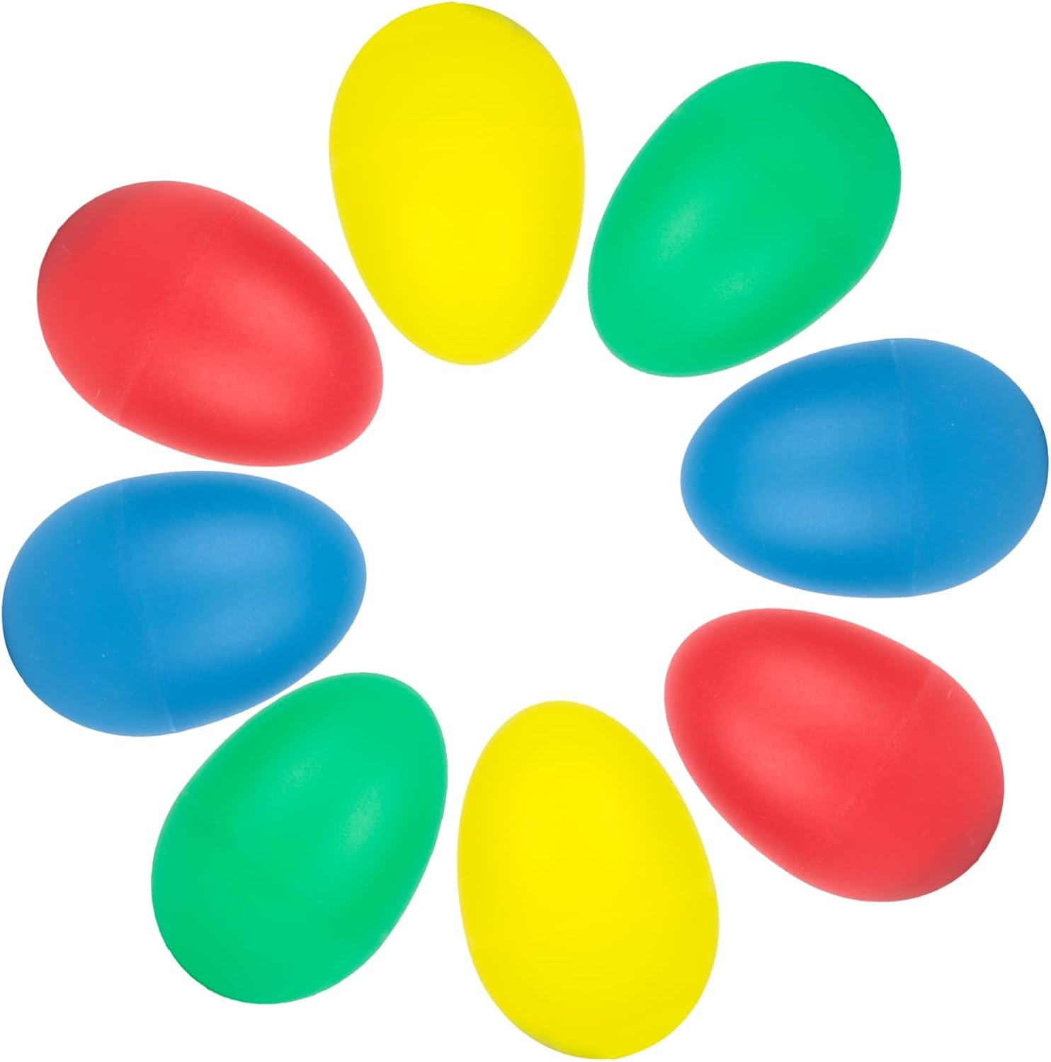 POPLAY 8pcs Plastic Egg Shakers Percussion Instruments Musical Egg Maracas Easter Egg with 4 Colo... | Amazon (US)