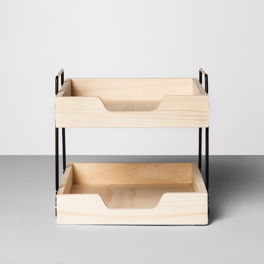Wooden Paper Tray 2-Tier - Hearth & Hand with Magnolia | Target