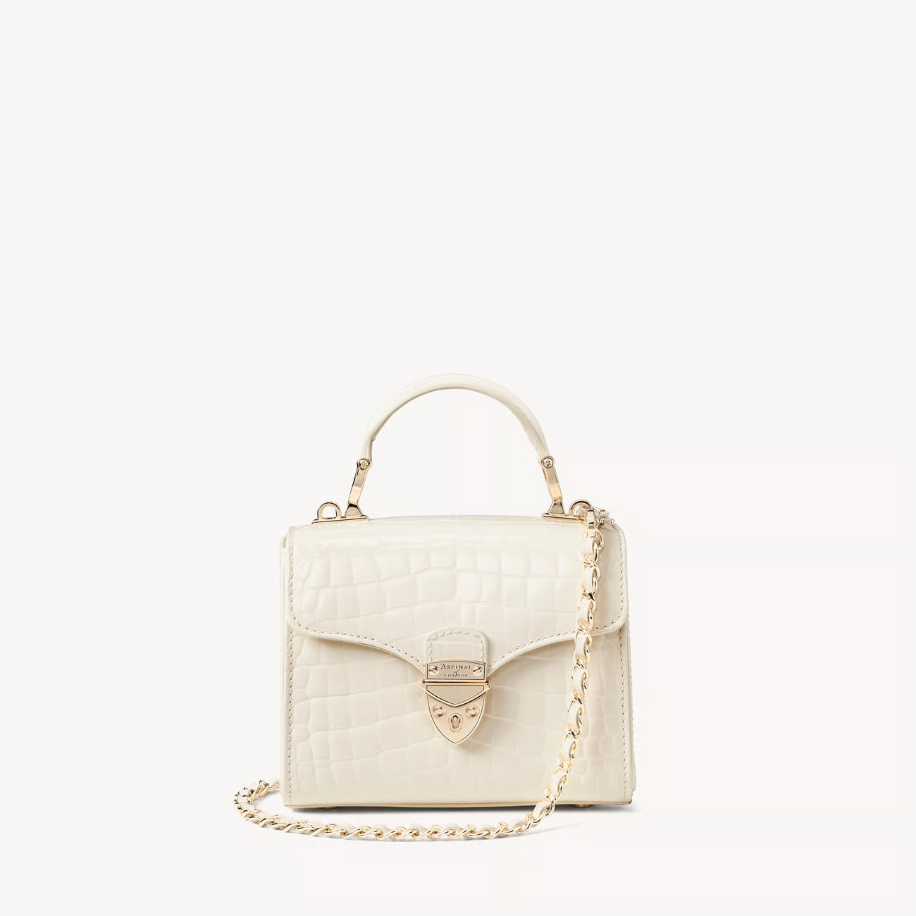 Mini Mayfair®

        
            
            Ivory Patent Croc | Aspinal of London US