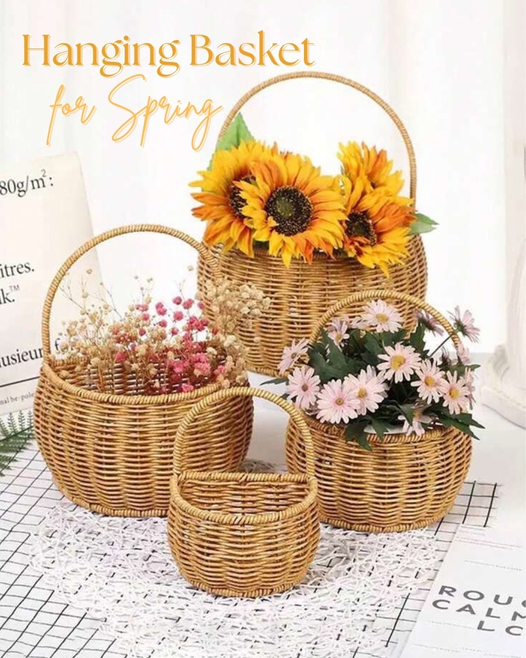 Hanging wicker basket. Fill with flowers, wear as bag, place on your table full of flowers or any type of decor or hang on your wall full of Spring florals! 3 budget friendly sizes.

#LTKstyletip #LTKmodest #LTKhome