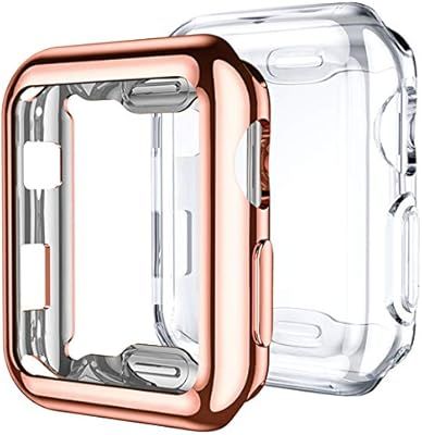 Mastten 2-Pack 38mm Case Compatible for Apple Watch Screen Protector, Full Protective Case TPU HD... | Amazon (US)