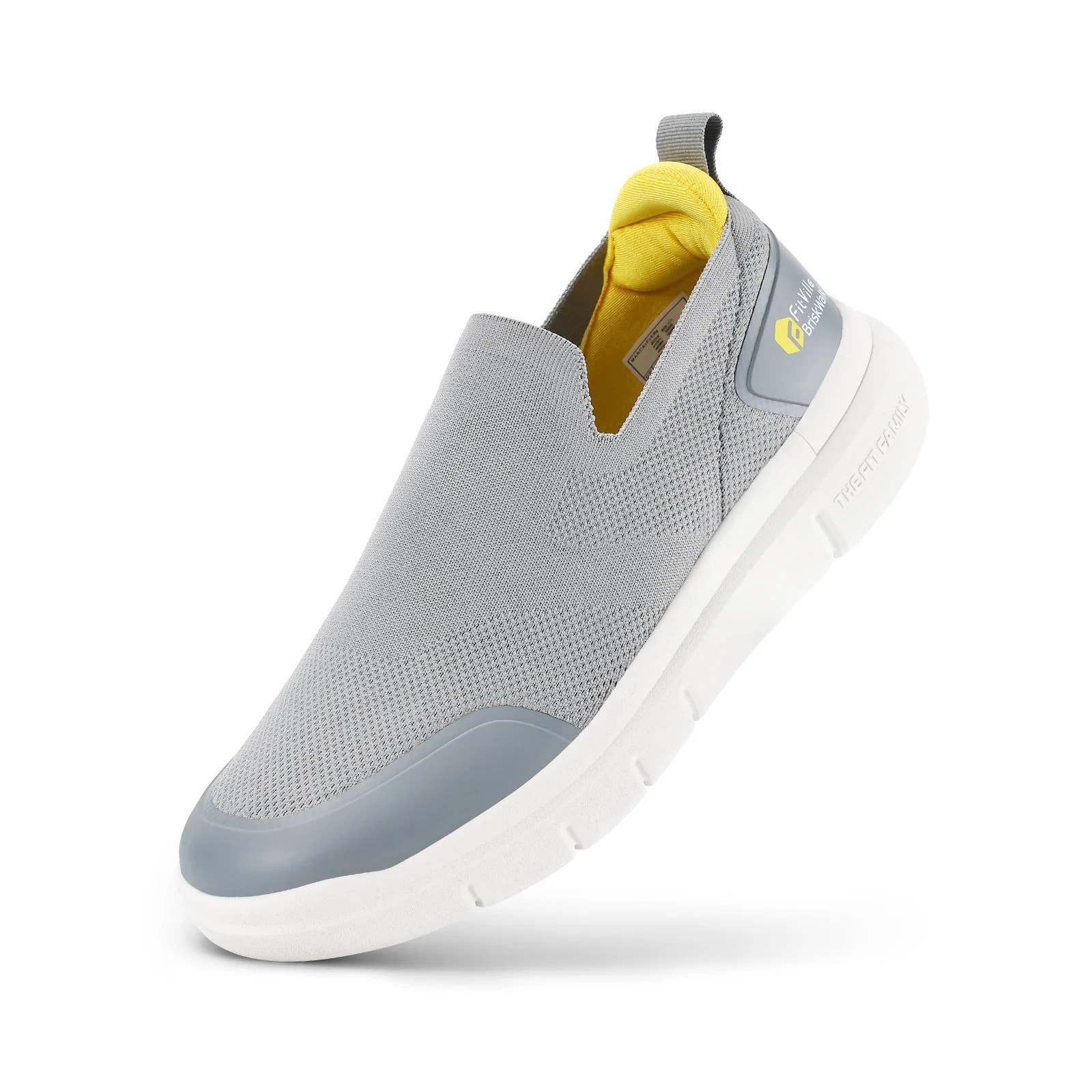 FitVille Men's Slip-On Casual Shoes Extra Wide Loafers Walking Shoes, Gray, 11 x-Wide | Walmart (US)