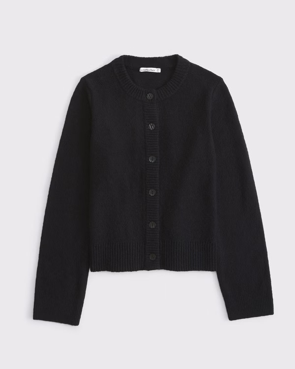 Textural Crew Cardigan | Abercrombie & Fitch (US)