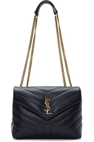 Navy Small Loulou Bag | SSENSE 