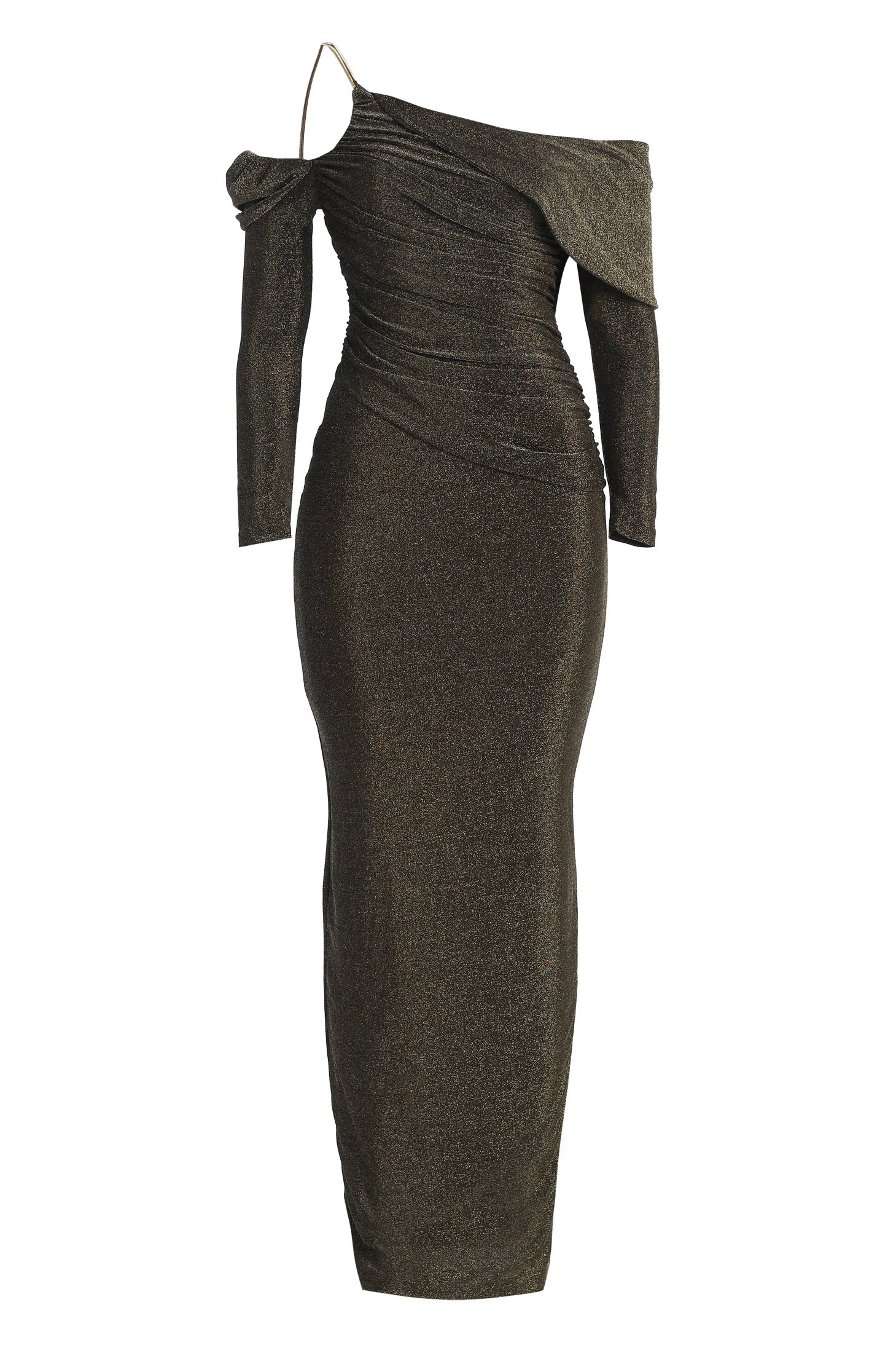 Gold Serina Maxi Dress L | JLUXLABEL