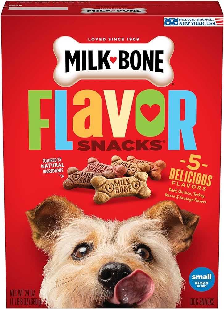 Milk-Bone Flavor Snacks Dog Treats, Small Biscuits, 24 Ounce | Amazon (US)