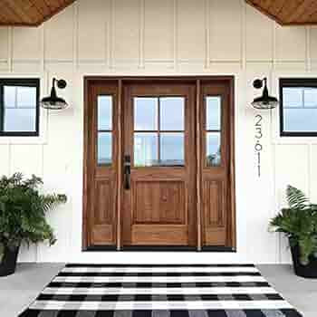 Buffalo Plaid Check Rug - 35.4''x59'' Cotton Hand-Woven Indoor/Outdoor Area Rugs for Layered Door... | Amazon (US)