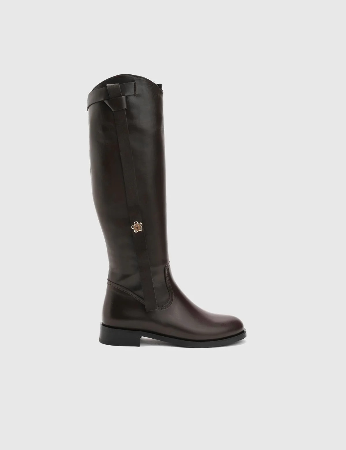 Rosenby Brown Leather Women's High Boot | ILVI