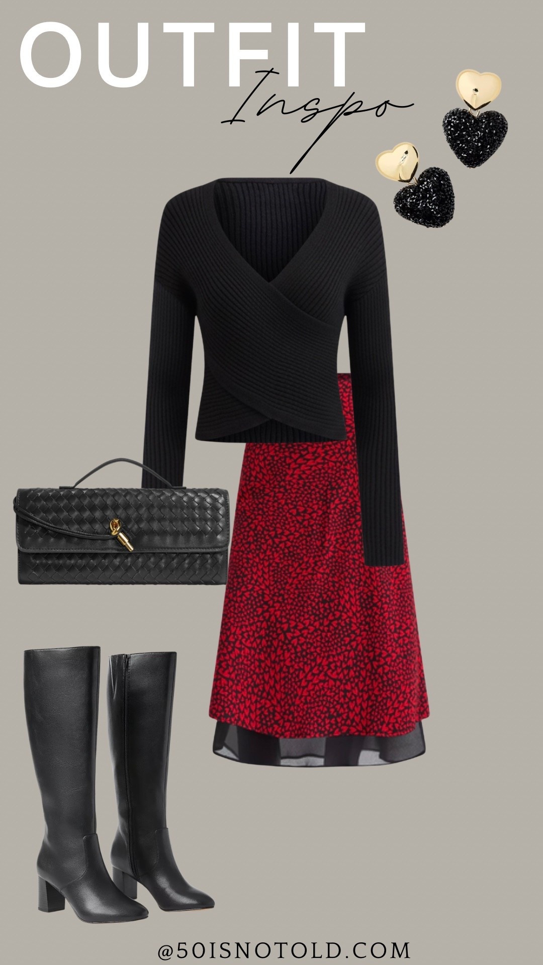 Valentine’s Day outfit idea! Date night | girls night outfit | midi skirt | amazon finds 

#LTKValentine #LTKOver40 #LTKootd