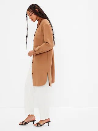 Oversized Wool-Blend Shirt Jacket | Gap (US)