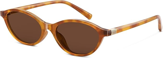 Retro Oval Sunglasses for Women,90s Small Cat Eye Vintage Y2K Sunnies, Trendy Designer UV Protect... | Amazon (US)