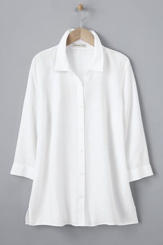 Easy-Care Linen Big Shirt | Coldwater Creek