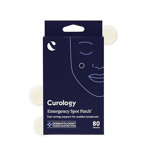 Curology Emergency Spot Pimple Patches for Face, Hydrocolloid Pimple Patches Fast-Acting, 80 Count | Amazon (US)