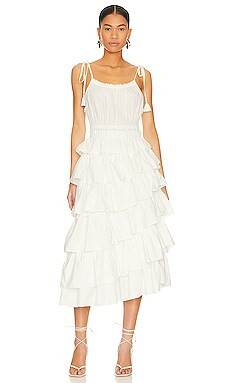 Steve Madden Mireya Midi Dress in Pristine Ivory from Revolve.com | Revolve Clothing (Global)